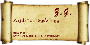 Zajácz György névjegykártya
