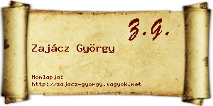 Zajácz György névjegykártya