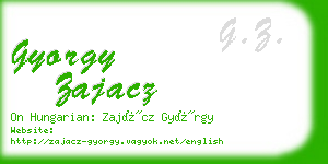 gyorgy zajacz business card